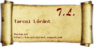 Tarcsi Lóránt névjegykártya