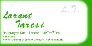 lorant tarcsi business card